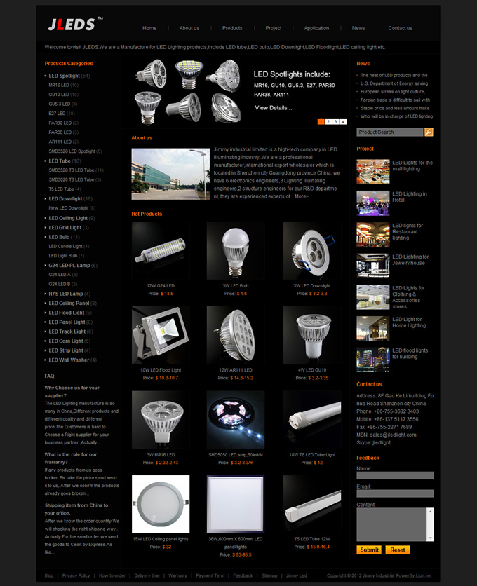 JLEDS 英文網站設計案例